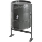 Afvalbak | Metaal | Donkergrijs | 80L | Open |, Verzenden, Nieuw in verpakking