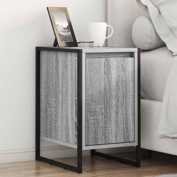 vidaXL Nachtkastje 2 pcs Grijs Sonoma 39,5 x 30 x 50 cm, Verzenden, Nieuw