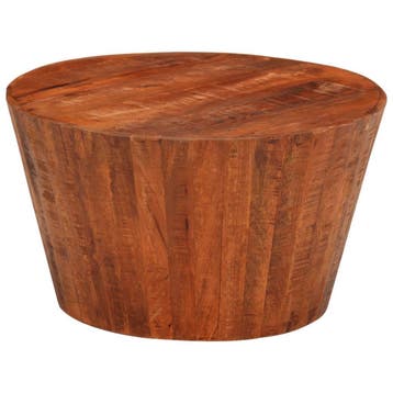 vidaXL Salontafel Ø52x30 cm massief ruw mangohout, Huis en Inrichting, Verzenden, Nieuw