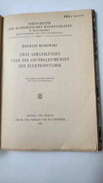 Hermann Minkowski - Zwei Abhandlungen über die, Antiek en Kunst, Antiek | Boeken en Manuscripten