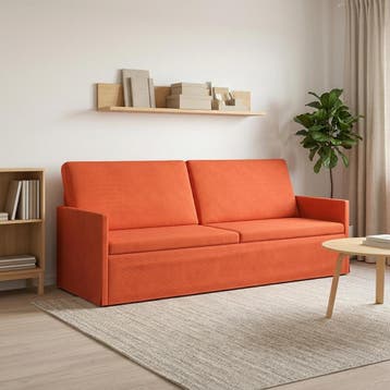 vidaXL 3-zits sofa Rood Oranje 220 x 81 x 82 cm Corduroy, Verzenden, Nieuw