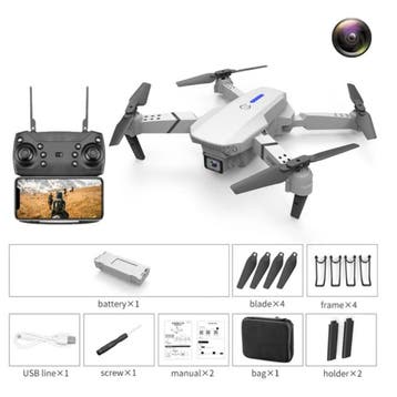 E88 Mini RC Drone met 4K Camera - WiFi Quadcopter met One, Verzenden, Nieuw