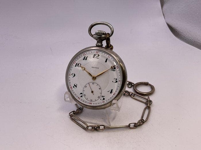 Revue Gt . Metallo . 1920 . Con catena . - 1900-1949, Bijoux, Sacs & Beauté, Montres | Hommes