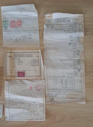Voetenbank (9) - Papier - Ottomaanse documenten, Antiek en Kunst