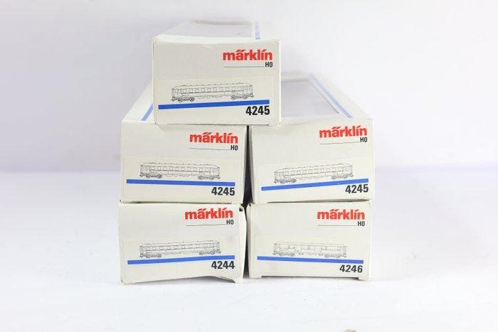 Märklin H0 - 4244/4245/4246 - Modeltrein personenwagen (5) -, Hobby & Loisirs créatifs, Trains miniatures | HO