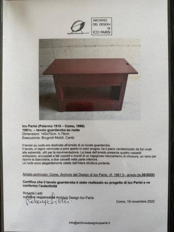 Brugnoli Mobili Cantù - Ico Parisi - Tafel - Hout - Zeldzame, Antiek en Kunst