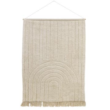 Tenture murale Japandi - crème - 160 x 120 cm | 100 % coton, Verzenden