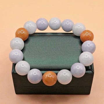 Jadeite de couleur mélangée de grade A, certifiée NGTC :