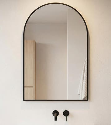 Badplaats Badkamerspiegel Tunis - 60 x 90 cm - zwarte lijst, Verzenden