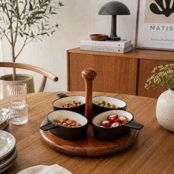 Digsmed - Flemming Digsmed - Assiette de service - Teck et, Antiek en Kunst