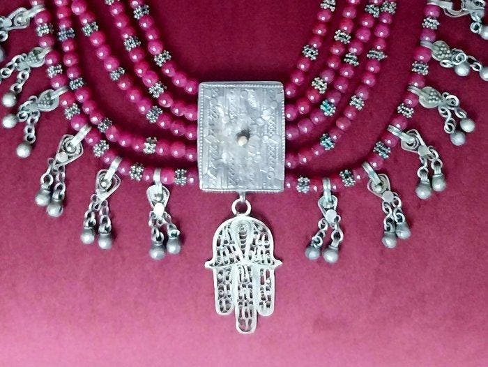 Halsketting - Zilver - Jemen - 20e eeuw, Antiquités & Art, Art | Art non-occidental