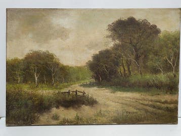 Hendrik Jan Verhaaf (1881-1970) - Boslandschap met zandpad