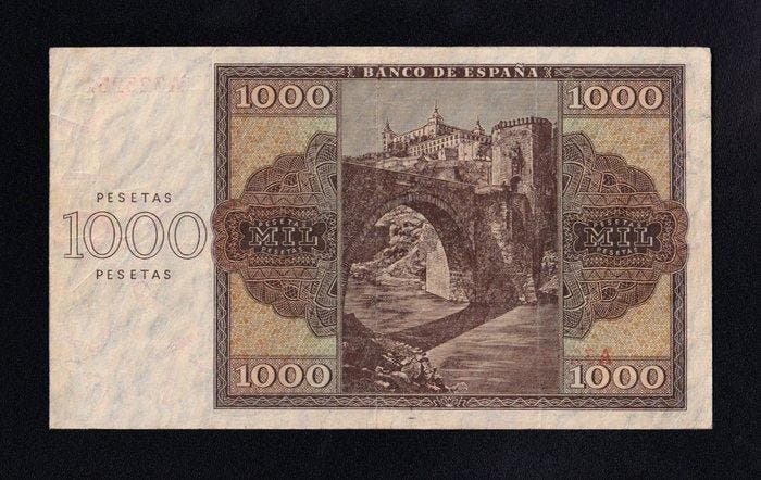 Spanje. - 1000 Pesetas - 1936 - Pick 103, Timbres & Monnaies, Billets de banque | Europe | Billets non-euro