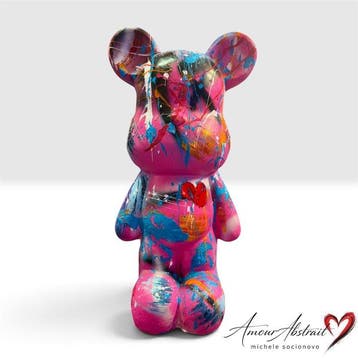michele socionovo - BearBrick Amour Abstrait