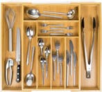 2dekans | Budu Uitschuifbare Bamboe Bestekbak #50 (50 cm, Huis en Inrichting, Ophalen of Verzenden, Nieuw