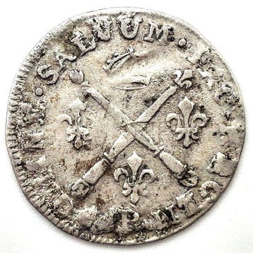 Frankrijk. Louis XIV (1643-1715). 5 Sols 1702-P, Dijon, Postzegels en Munten