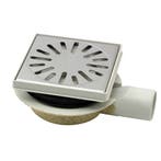 Doucheput Aquaberg ABS Vloerput ABS Opzetstuk Bezand RVS, Ophalen of Verzenden, Nieuw, Douche