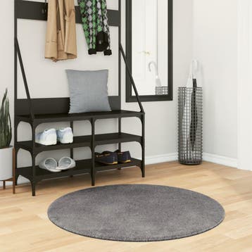 vidaXL Vloerkleed HUARTE laagpolig zacht wasbaar Ø 100 cm, Verzenden, Nieuw