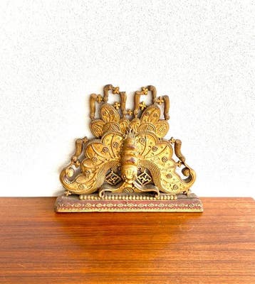 Sculpture, Bas Relief Bois Doré Antique - 41 cm - Bois -