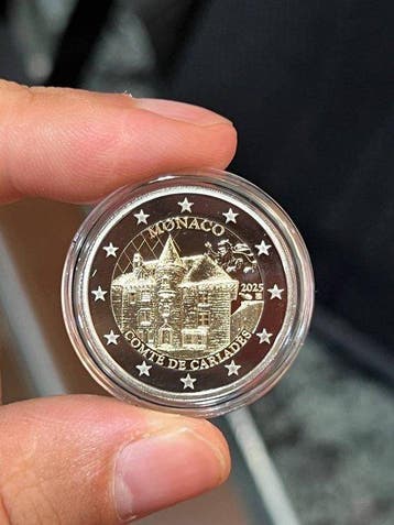 Monaco. 2 Euro 2025 Comté de Carladès + Marquisat des