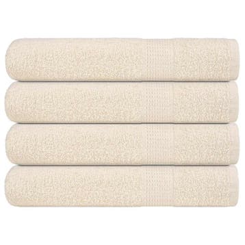 vidaXL Saunahanddoeken FROGN 4 st 80x200 cm 360 g/m² crème, Verzenden, Nieuw