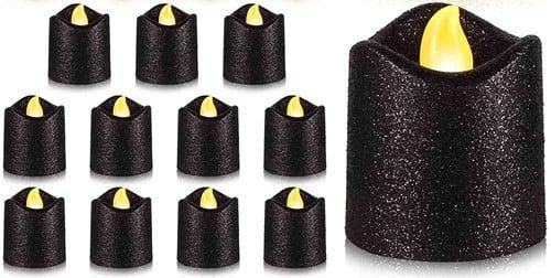 LED Minikaarsje Glitter Zwart per stuk, Huis en Inrichting, Woonaccessoires | Kunstplanten en Kunstbloemen, Nieuw