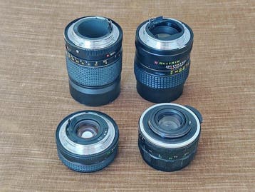 Konica, Rikenon 40mm, 55mm, 135mm Cameralens