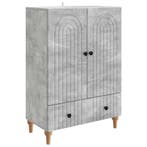 vidaXL Dressoir met lade Betongrijs 66 x 34,5 x 95 cm, Huis en Inrichting, Kasten | Dressoirs, Verzenden, Nieuw