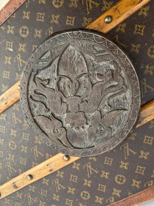 Snijwerk, Matrice d’impression – Héraldique – Art Populaire, Antiek en Kunst, Antiek | Overige Antiek