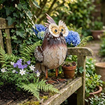 Owl - Beeldje - Staal