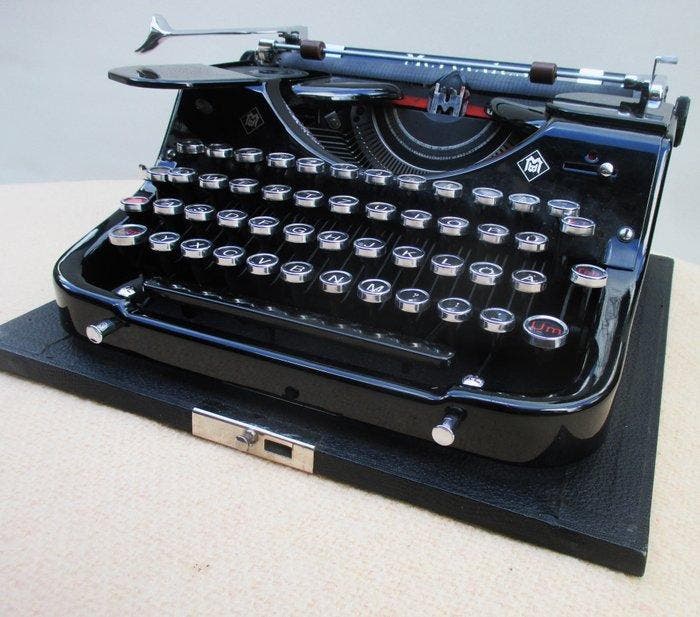 Mercedes Selekta - met originele koffer - Typemachine -, Antiek en Kunst, Kunst | Designobjecten