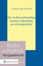 De rechtsverhouding tussen erfpachter en erfverpachter /, Boeken, Verzenden, Zo goed als nieuw, J. Broese van Groenou