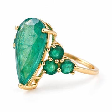 Zonder minimumprijs - Ring - 14 karaat Geel goud - 6.09ct.