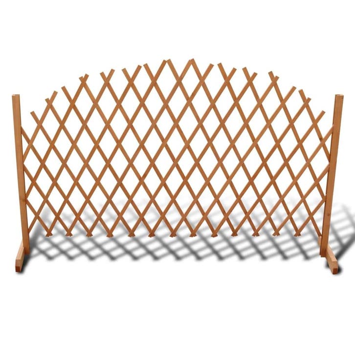 vidaXL Tuinlatwerk 180x100 cm massief hout, Tuin en Terras, Tuinhekken en Hekwerk, Nieuw, Verzenden