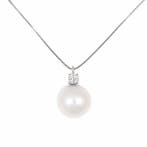 Zonder minimumprijs - Ketting met hanger - 18 karaat Witgoud