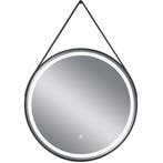 LED Spiegel 60cm | 15W | Zwart | Touch | 3000-4000K | Rond, Huis en Inrichting, Woonaccessoires | Spiegels, Verzenden, Nieuw