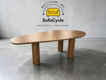 Eettafel walnoot in traanvorm 240x120 – overstock, Maison & Meubles, Verzenden