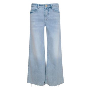 MAC • lichtblauwe Dream Wide cropped jeans • 34, Verzenden