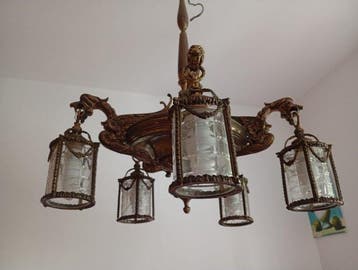 Plafonnier - Métal - Lampe des dragons