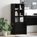vidaXL Highboard met lade Zwart Eiken 45,5 x 34 x 127 cm, Verzenden, Nieuw