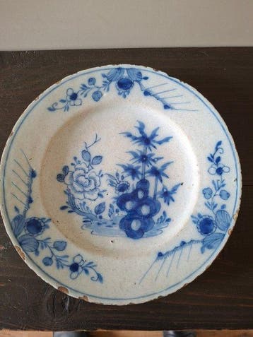 Delft, Plateelbakkerij - onbekend - Assiette - bord -, Antiek en Kunst
