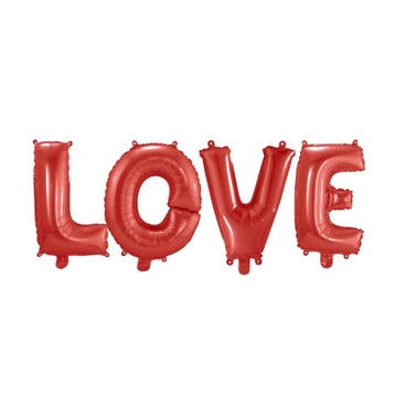 Ballonnen Letter Set Love Rood 41cm, Hobby en Vrije tijd, Verzenden, Nieuw