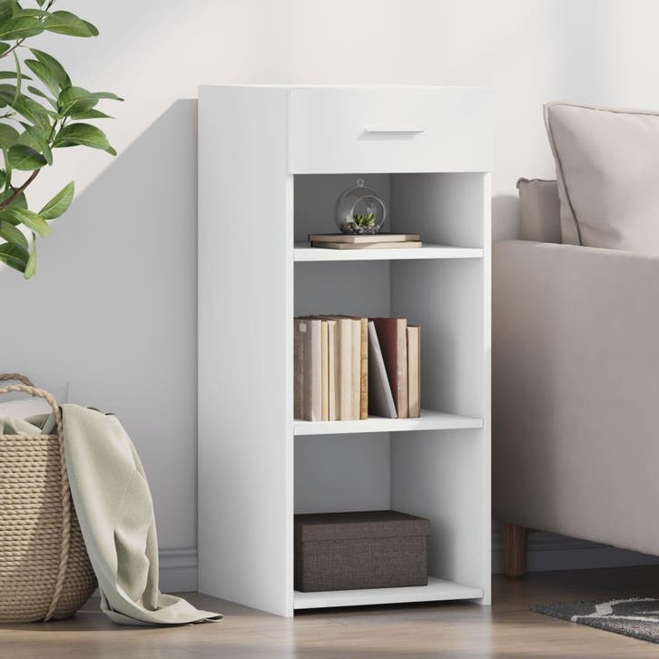 vidaXL Dressoir 40x42,5x93 cm bewerkt hout wit, Huis en Inrichting, Kasten | Dressoirs, Nieuw, Verzenden