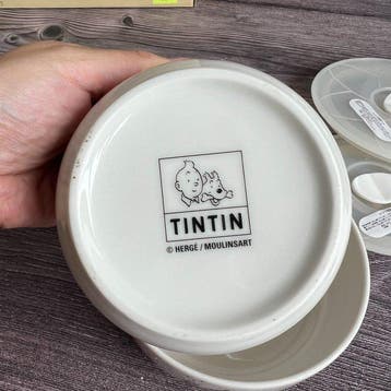 Tintin - 2 Keramische kom - Moulinsart, Boeken, Nieuw