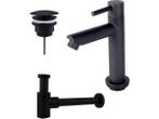 Veiling - Toiletkraan set met afvoer en design sifon mat zwa, Bricolage & Construction, Sanitaire