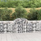 vidaXL Schanskorven 50 st gewelfd 200x50x80/100 cm ijzer, Tuin en Terras, Verzenden, Nieuw