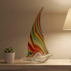 Objets maritimes - Verre- Voilier arc-en-ciel