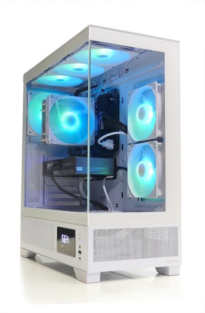 AMD Ryzen 5 5500 RGB Game PC met Temperatuur Display - RT..., Computers en Software, Desktop Pc's, Nieuw, Ophalen of Verzenden