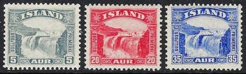 Islande 1931/1932 - Gullfoss Falls ensemble - Facit N.