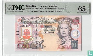 Gibraltar 20 Pounds - 2004, Verzenden, Los biljet